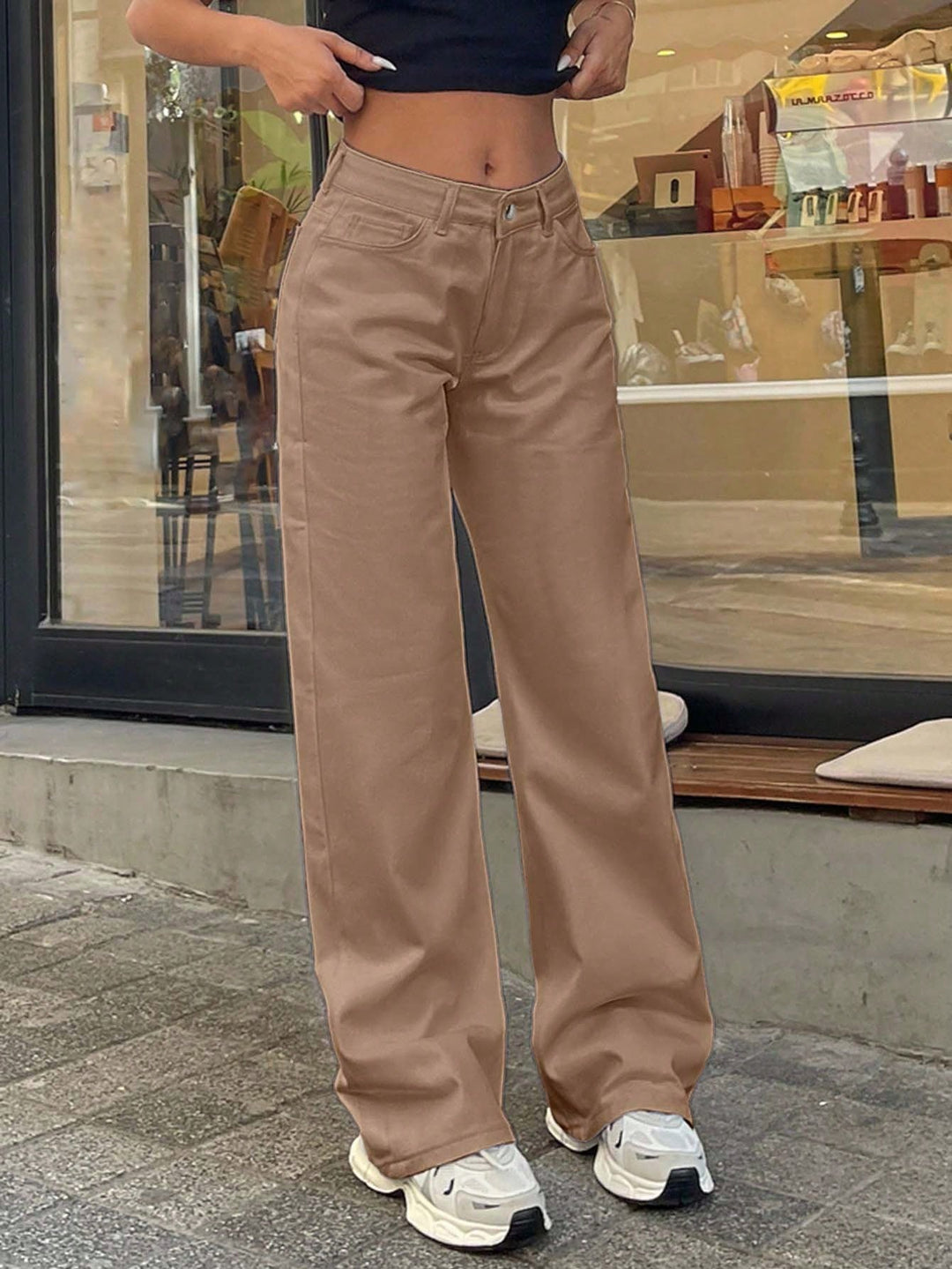 Jeans SHEIN, portocaliu