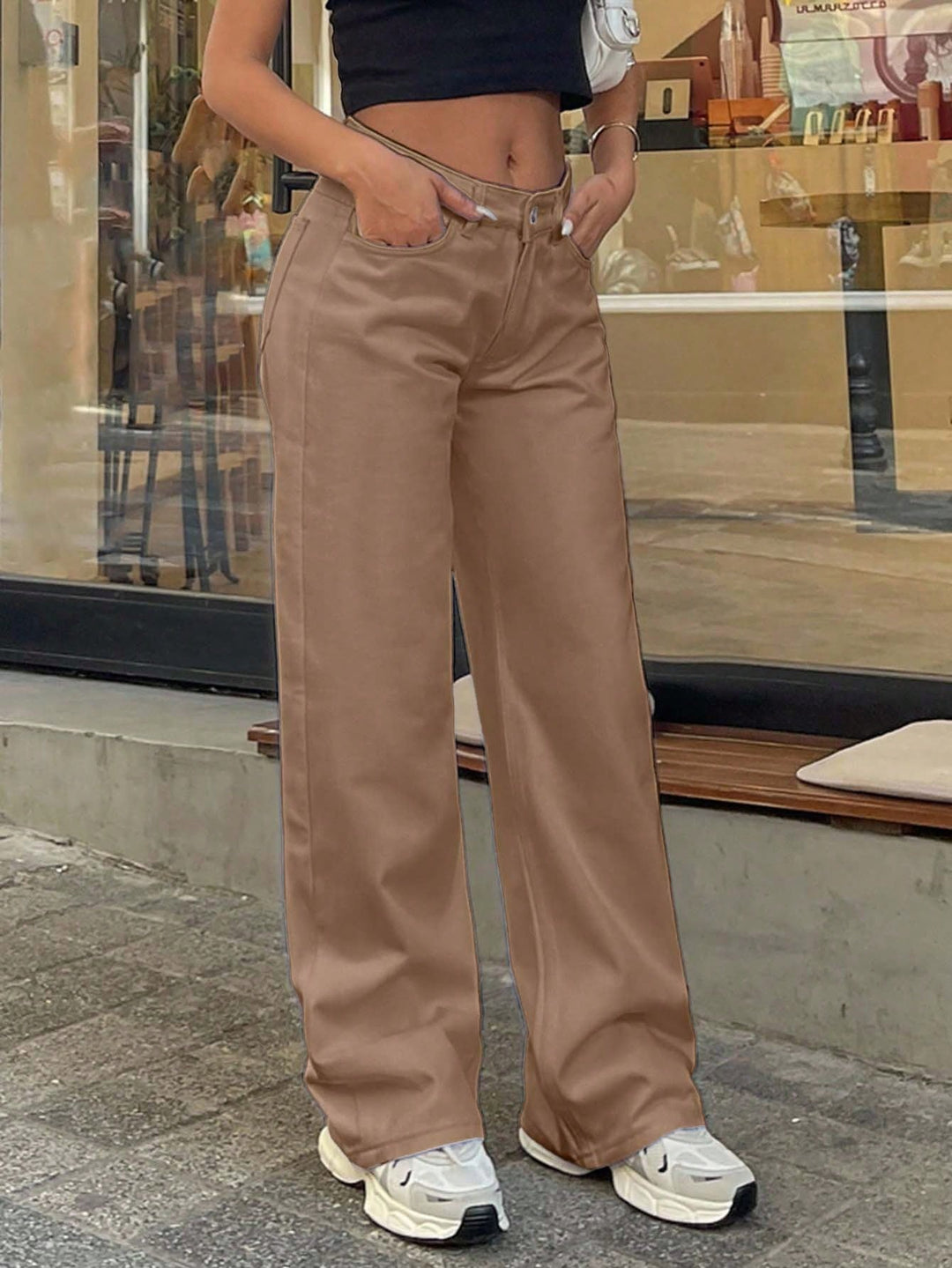 Jeans SHEIN, portocaliu