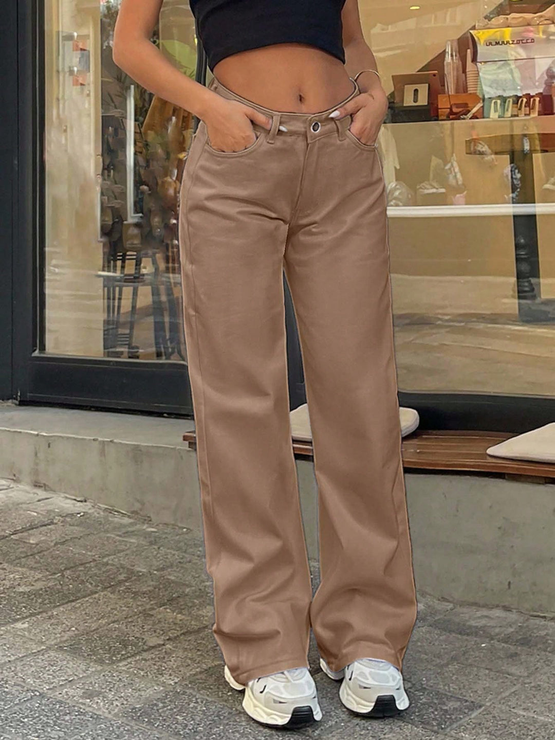 Jeans SHEIN, portocaliu