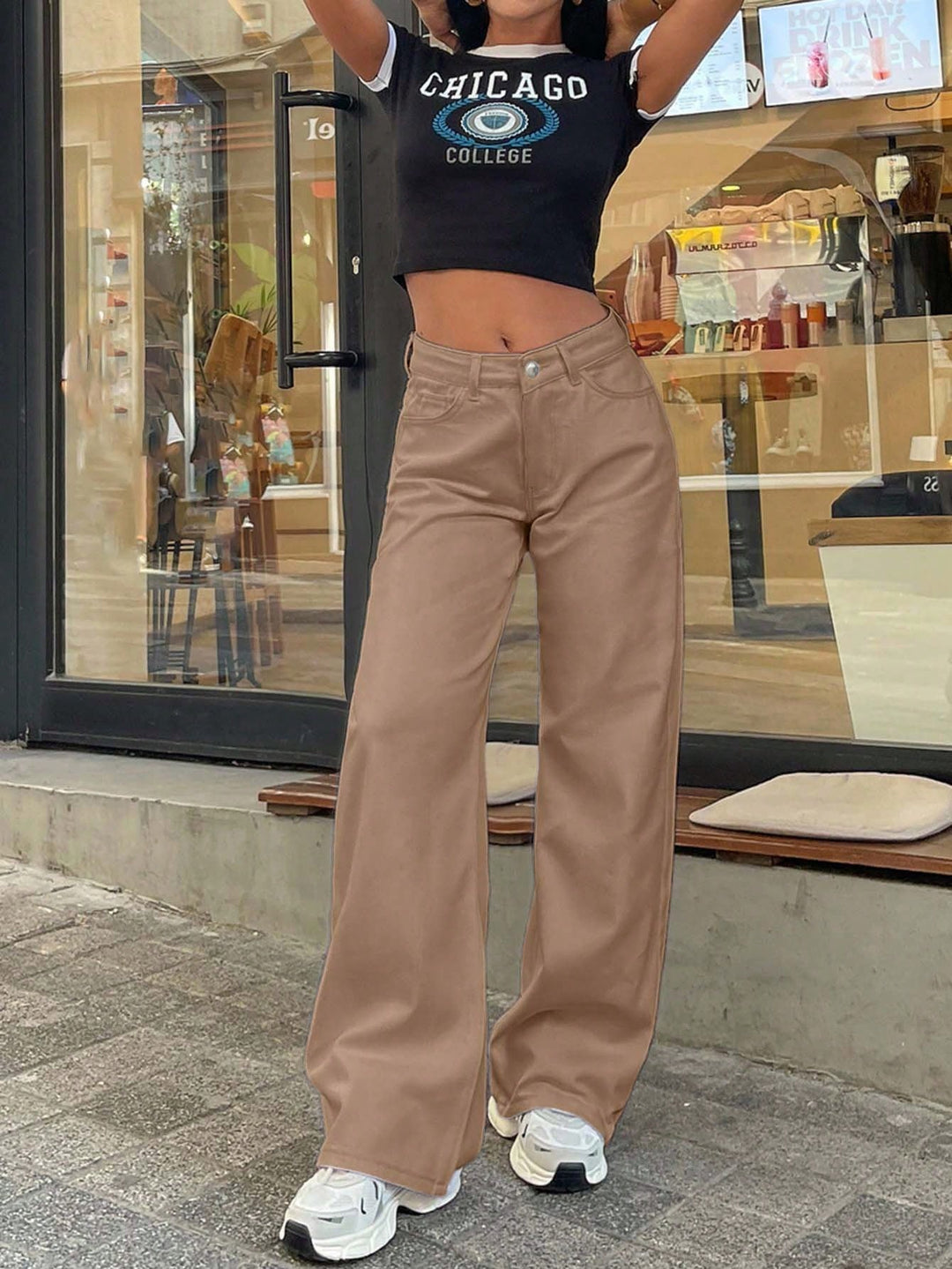 Jeans SHEIN, portocaliu