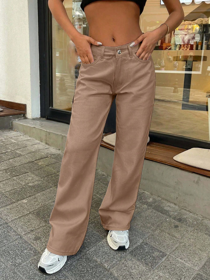 Jeans SHEIN, portocaliu