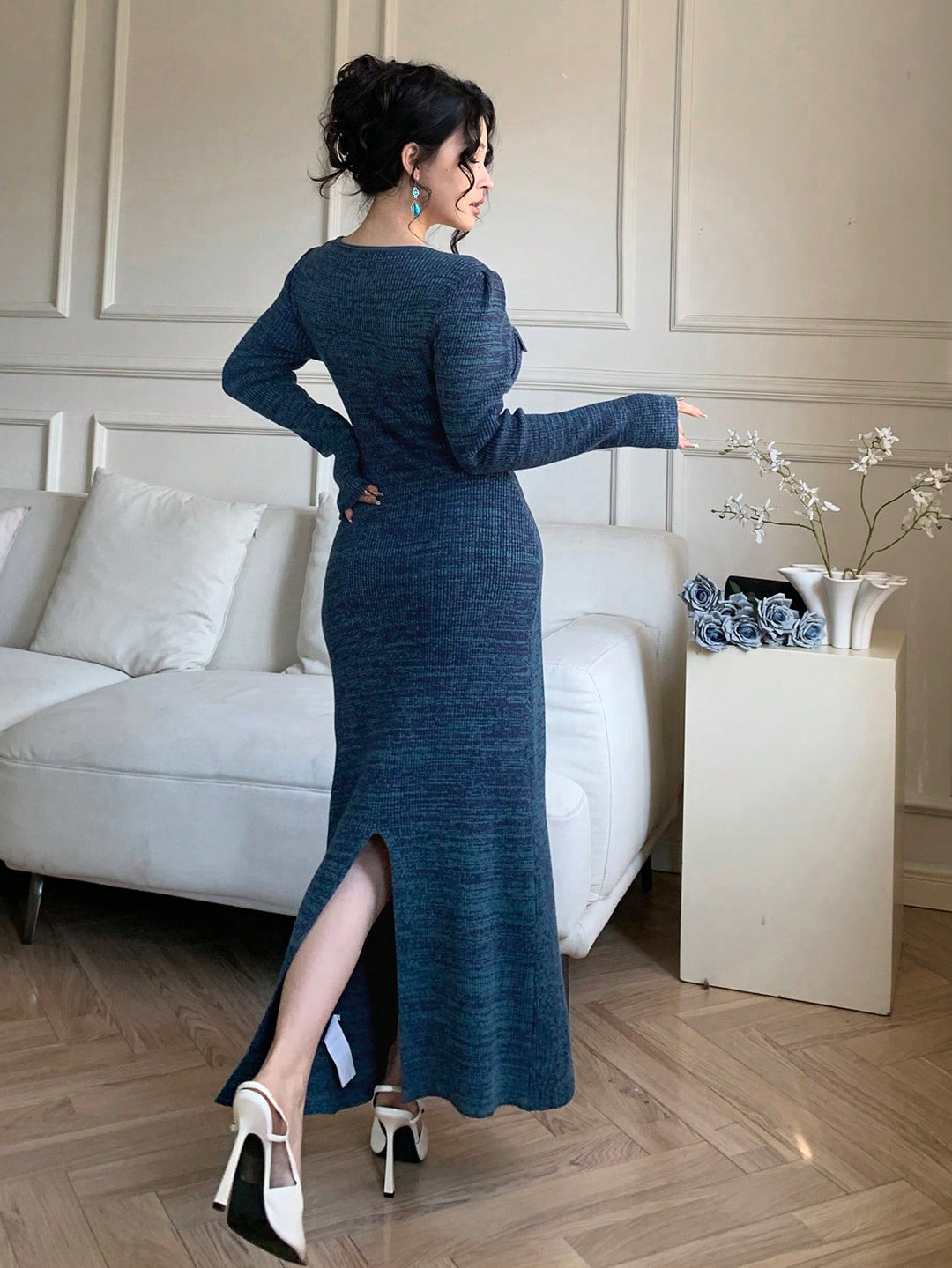 Rochie maxi Shein, mix culori