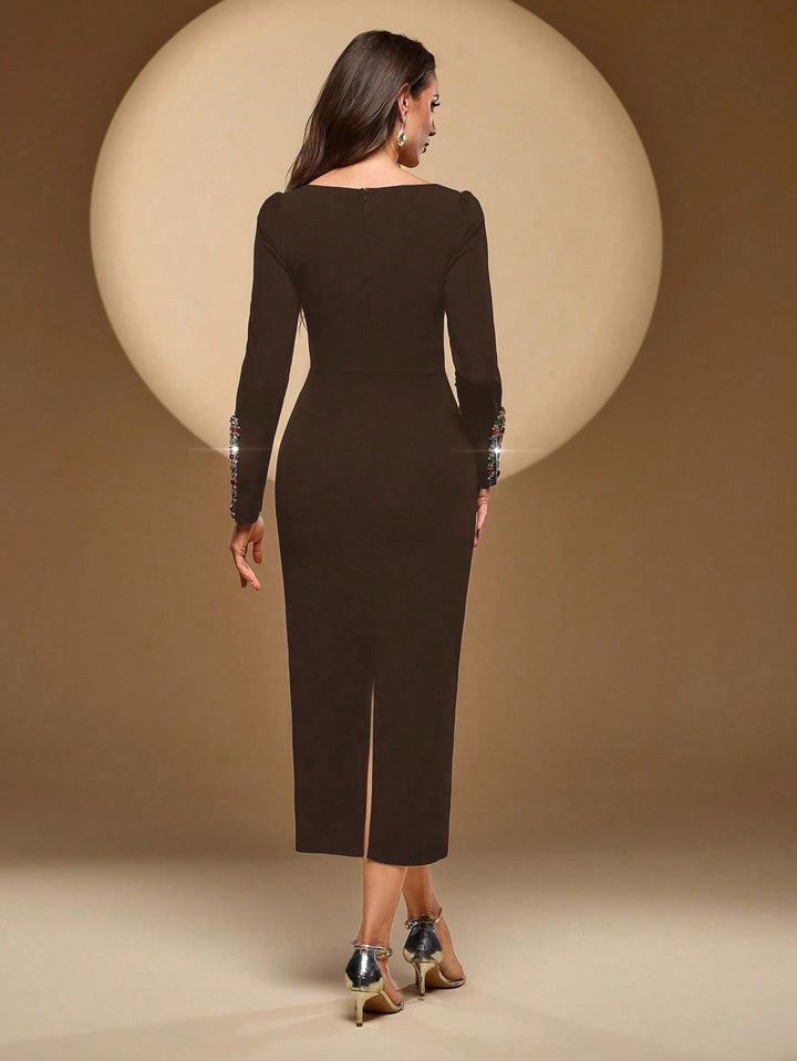 Rochie maxi SHEIN, maro