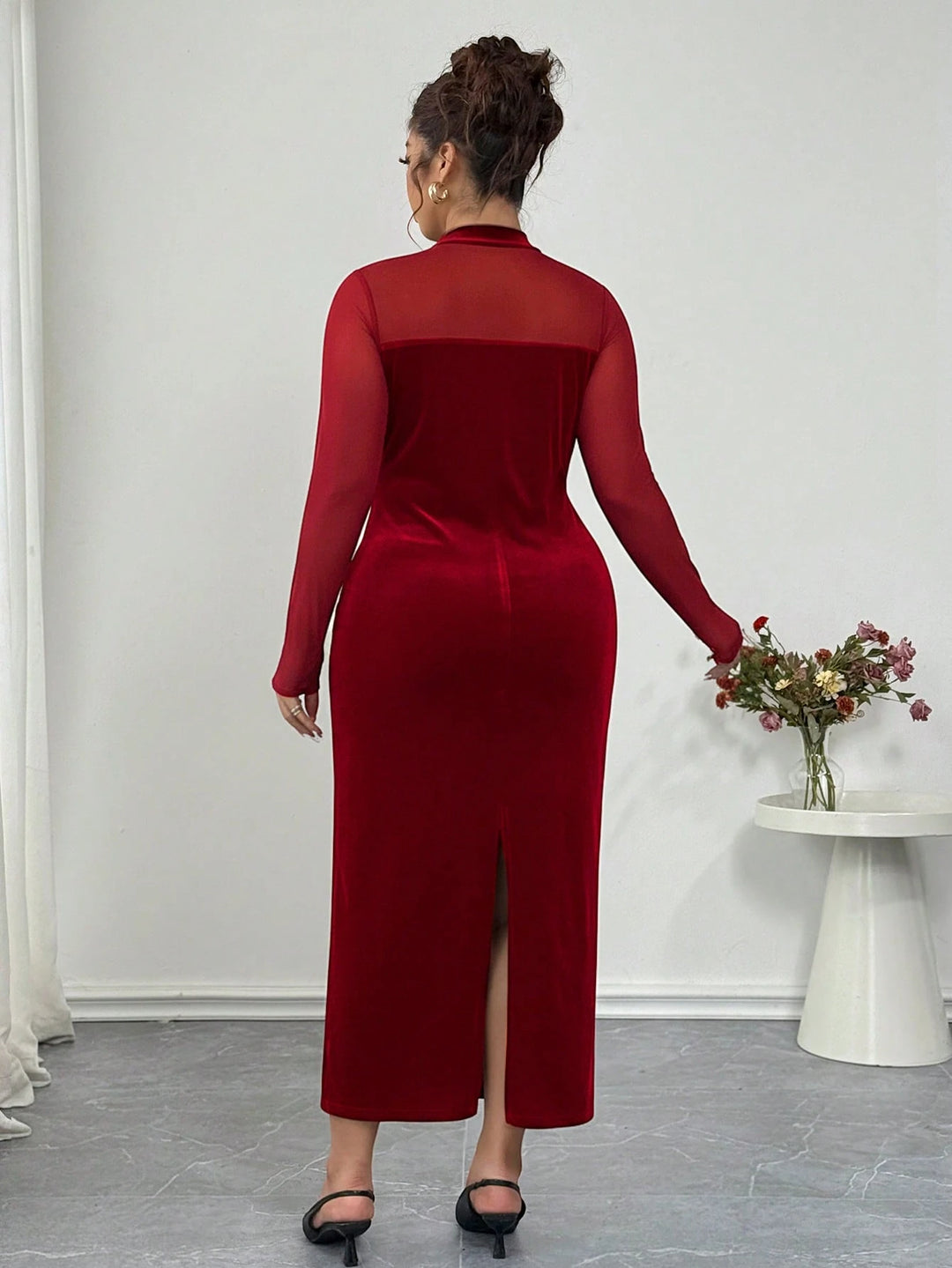 SHEIN maxi ruha, piros