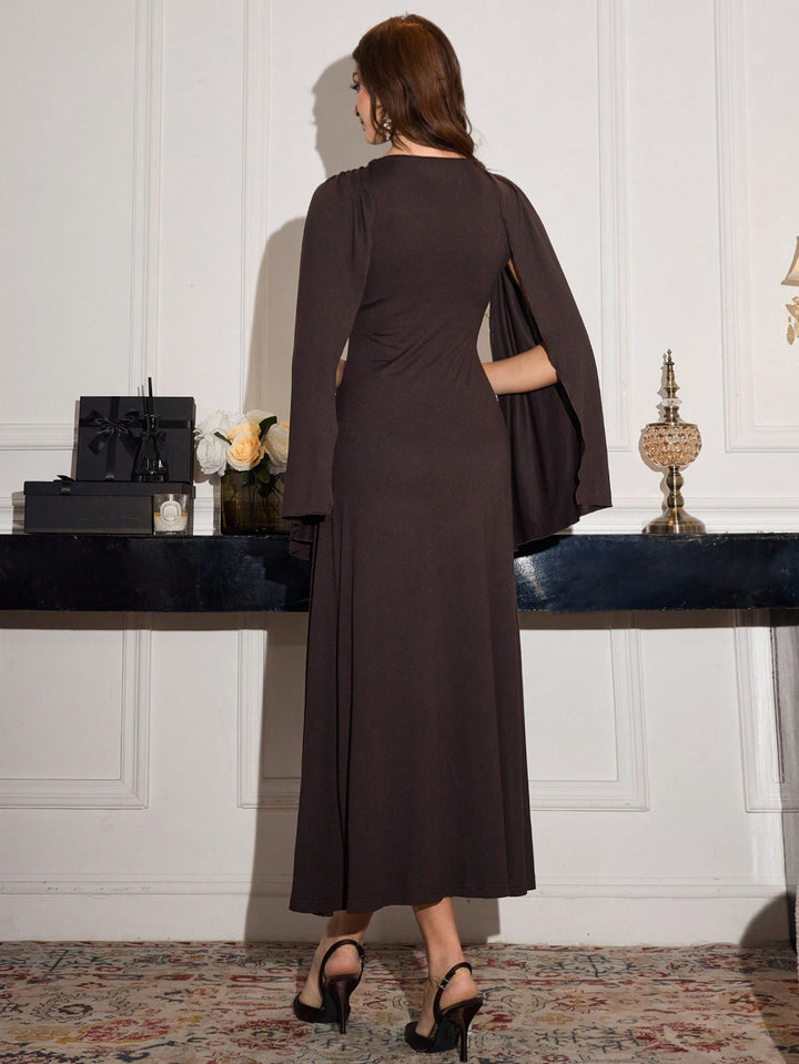 Rochie maxi SHEIN, maro