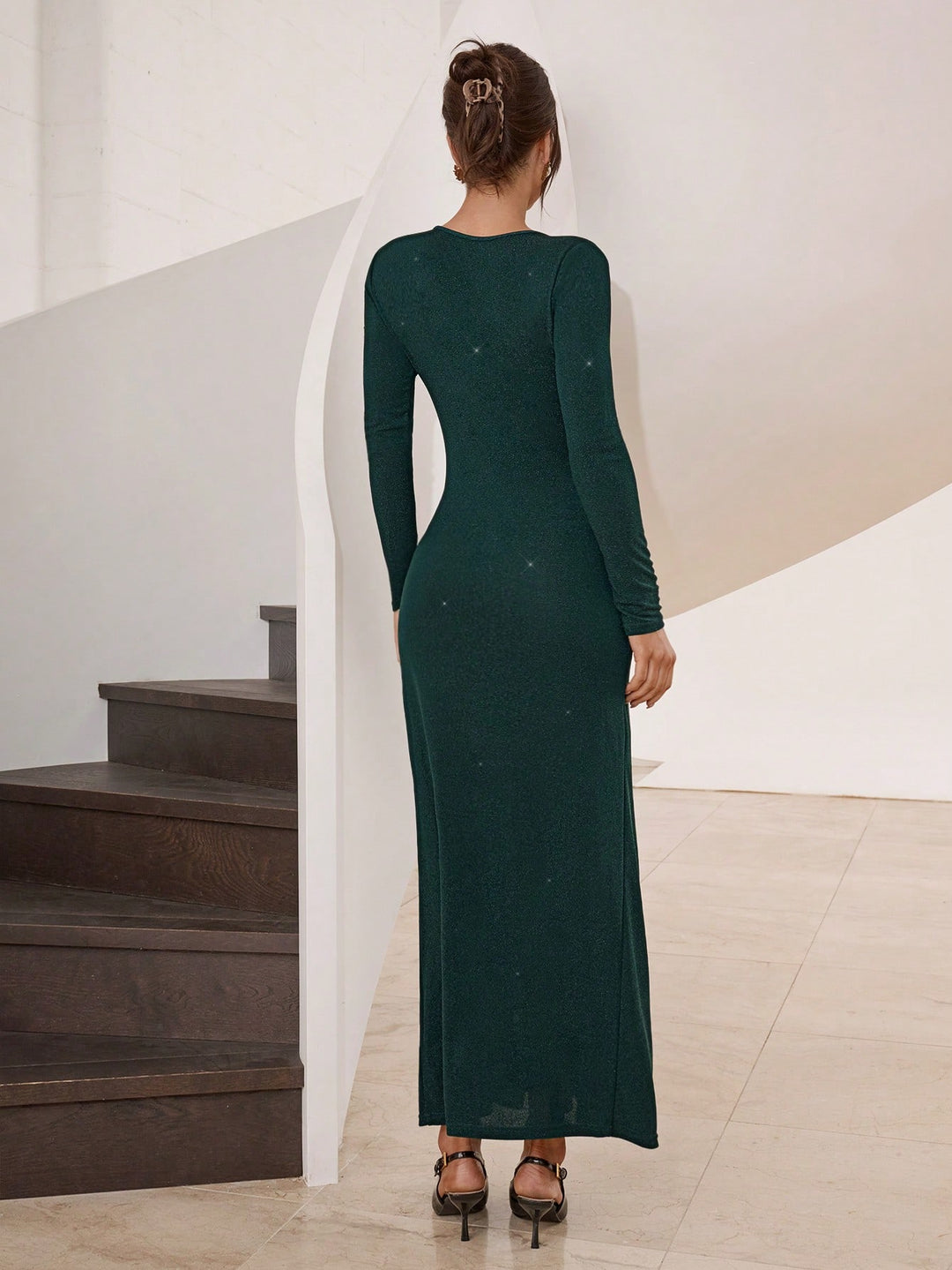 Rochie maxi Shein, verde