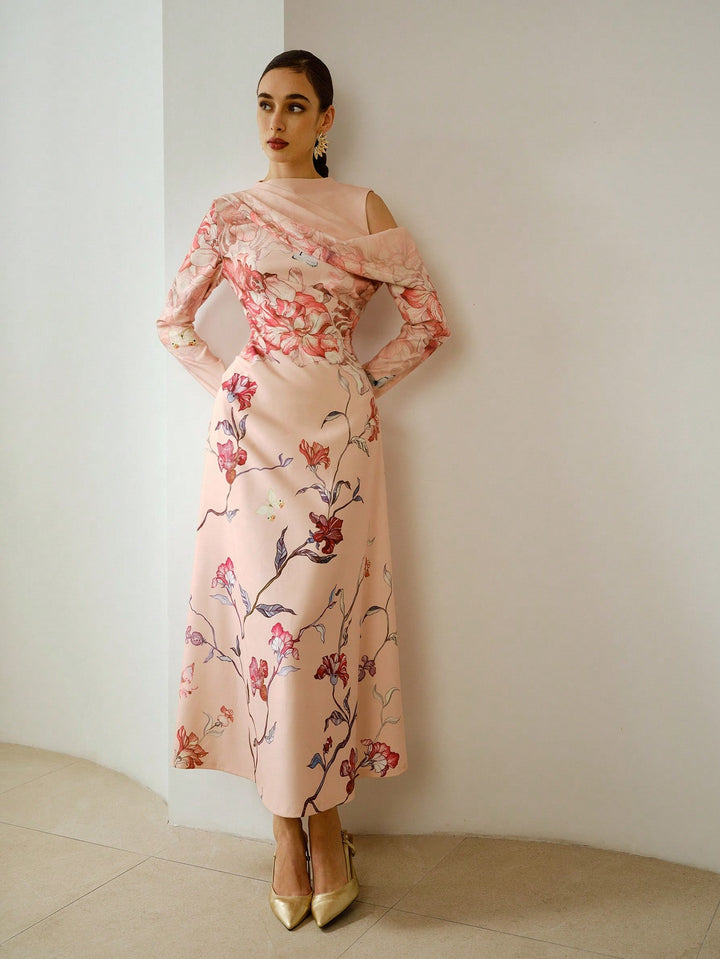Rochie maxi SHEIN, portocaliu