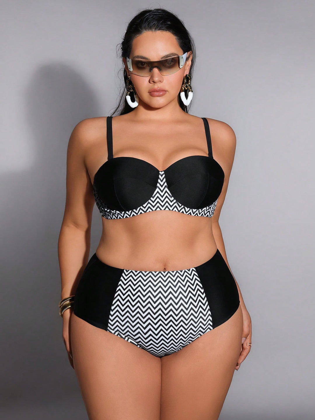 SHEIN bikini fürdőruha szett, fekete