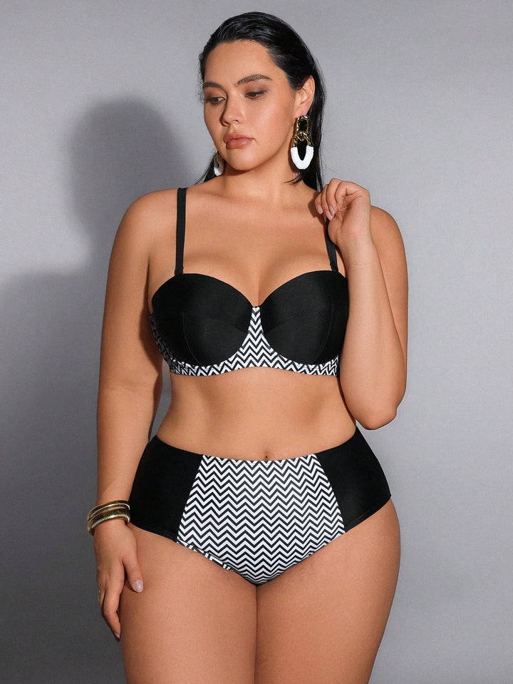 SHEIN bikini fürdőruha szett, fekete