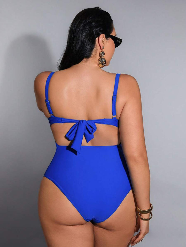 Costum de baie întreg SHEIN, albastru