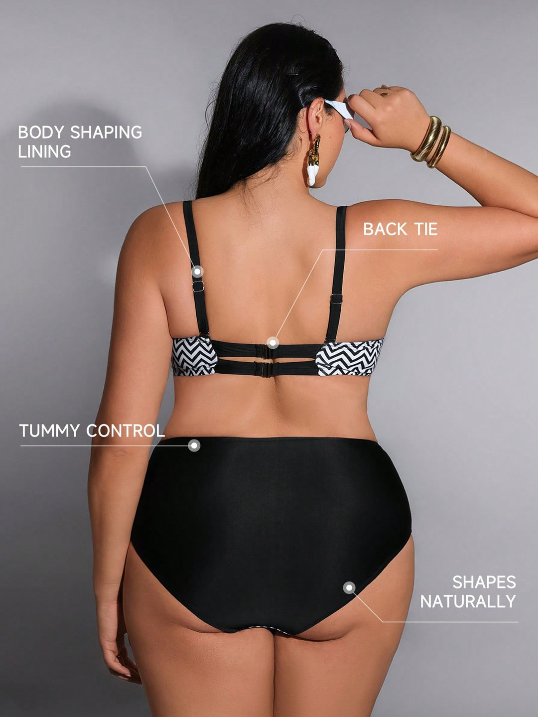 SHEIN bikini fürdőruha szett, fekete
