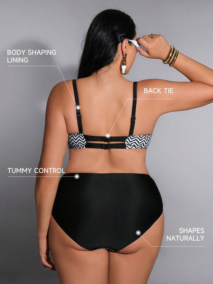 SHEIN bikini fürdőruha szett, fekete
