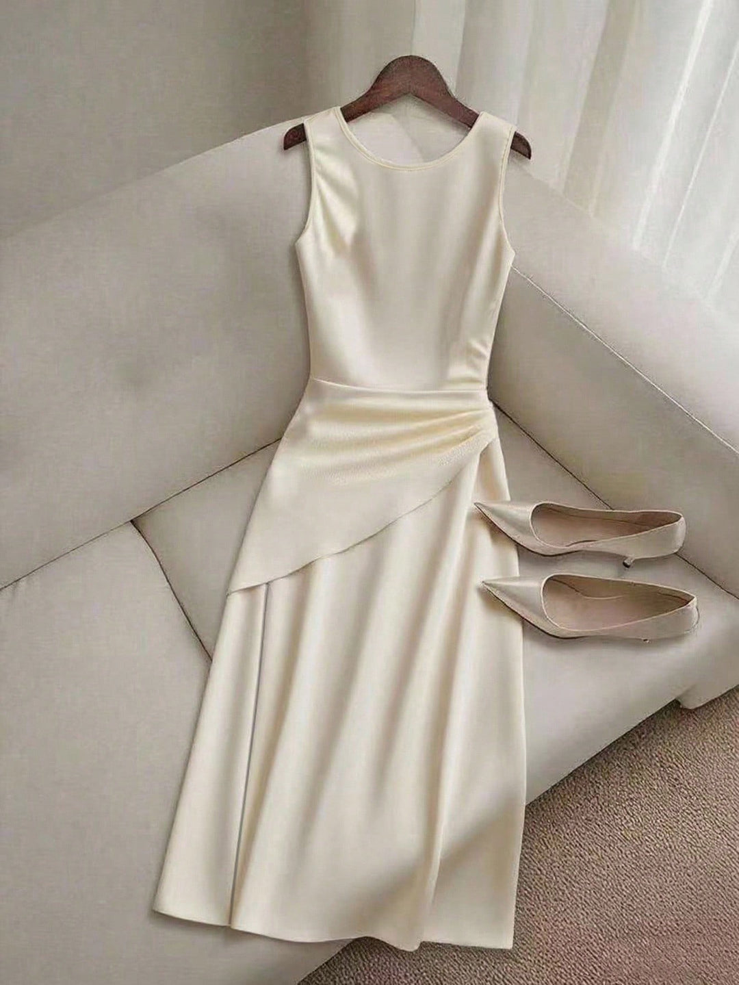 Rochie maxi SHEIN, bej