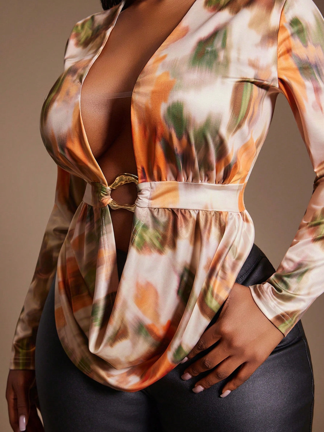 Bluză Shein Curve+, mix culori