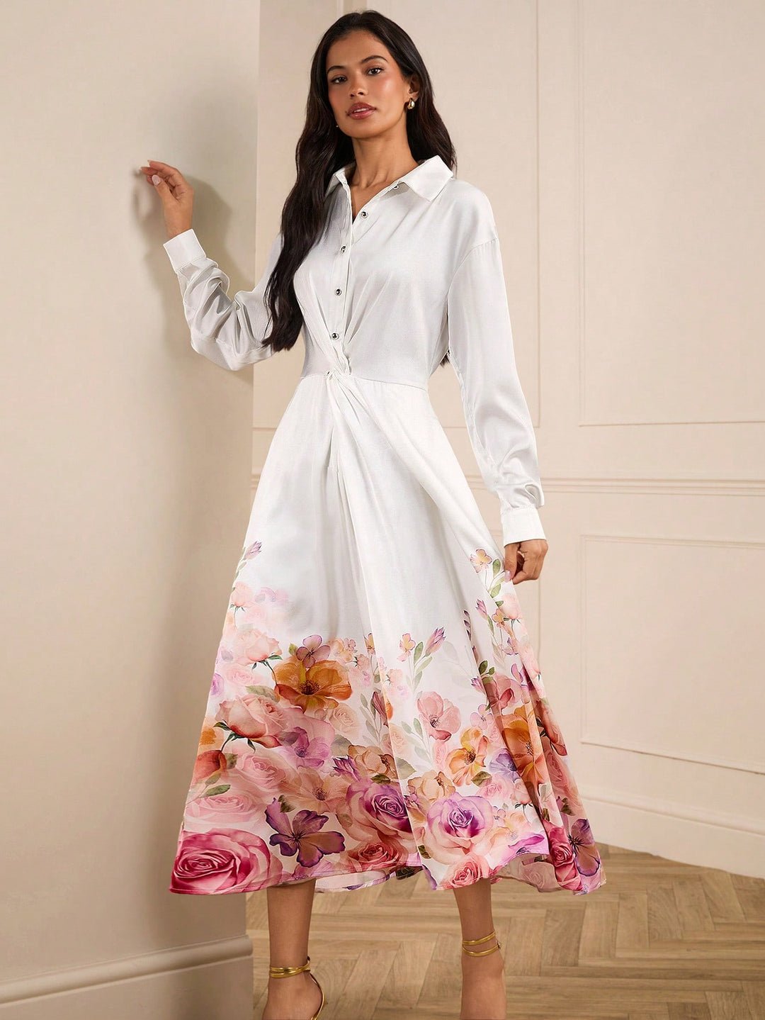 Rochie midi SHEIN, mix culori