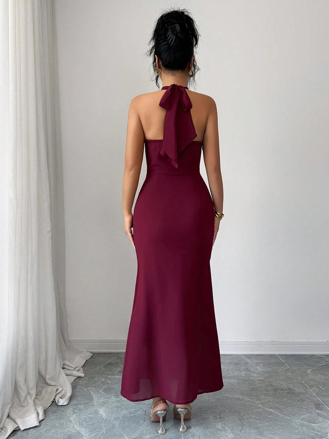 Rochie maxi SHEIN, vișiniu