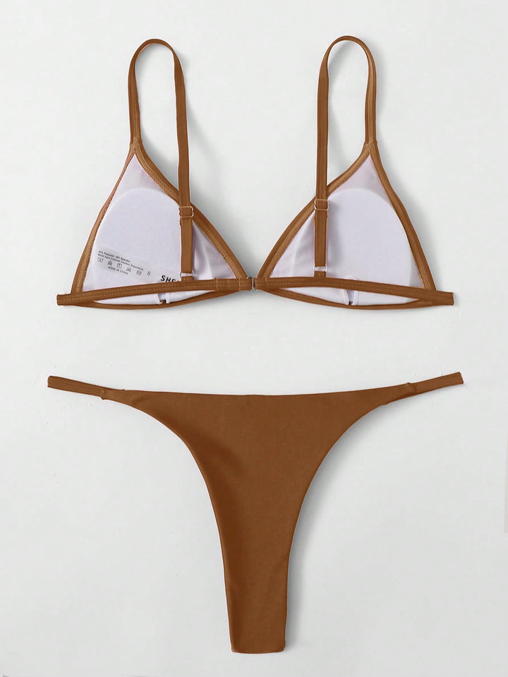 SHEIN bikini szett, barna