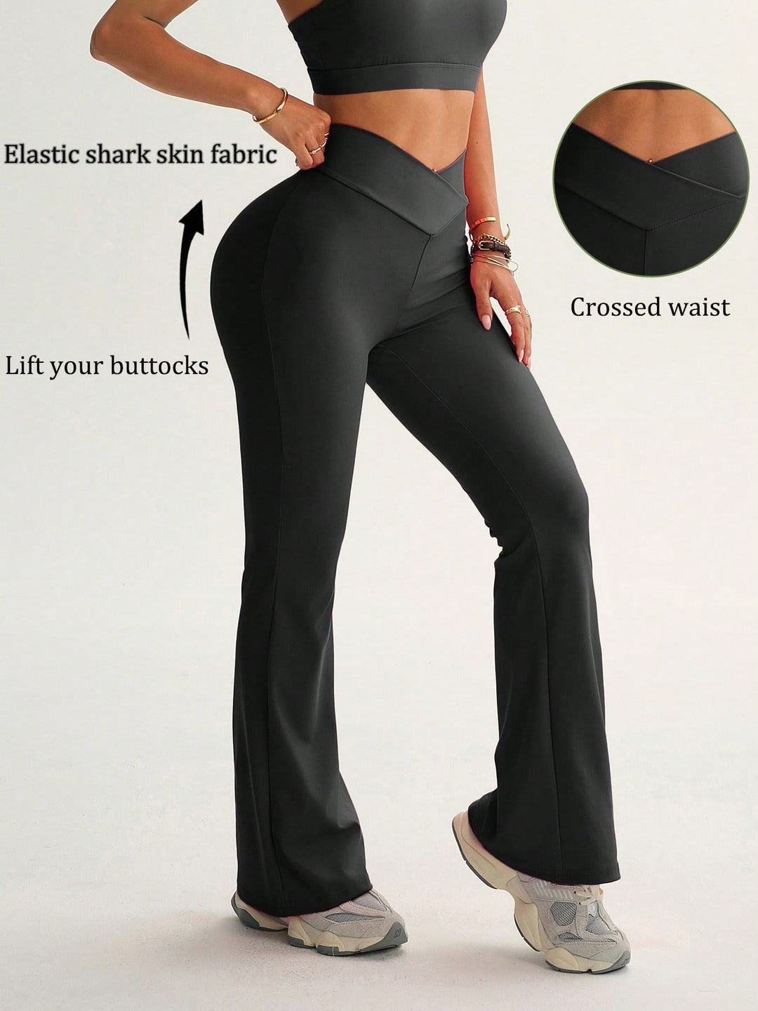 Pantaloni SHEIN, negru