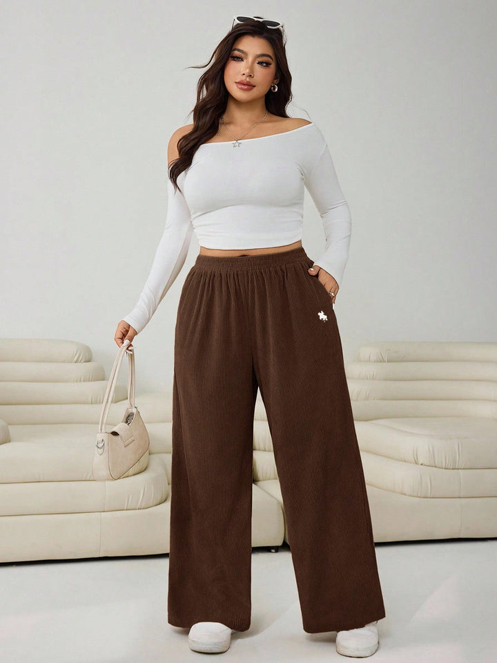 Pantaloni SHEIN, maro