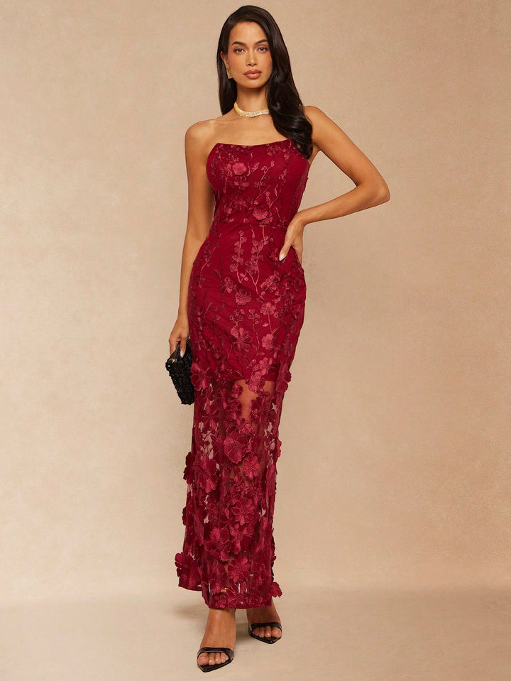 Rochie maxi SHEIN, vișiniu