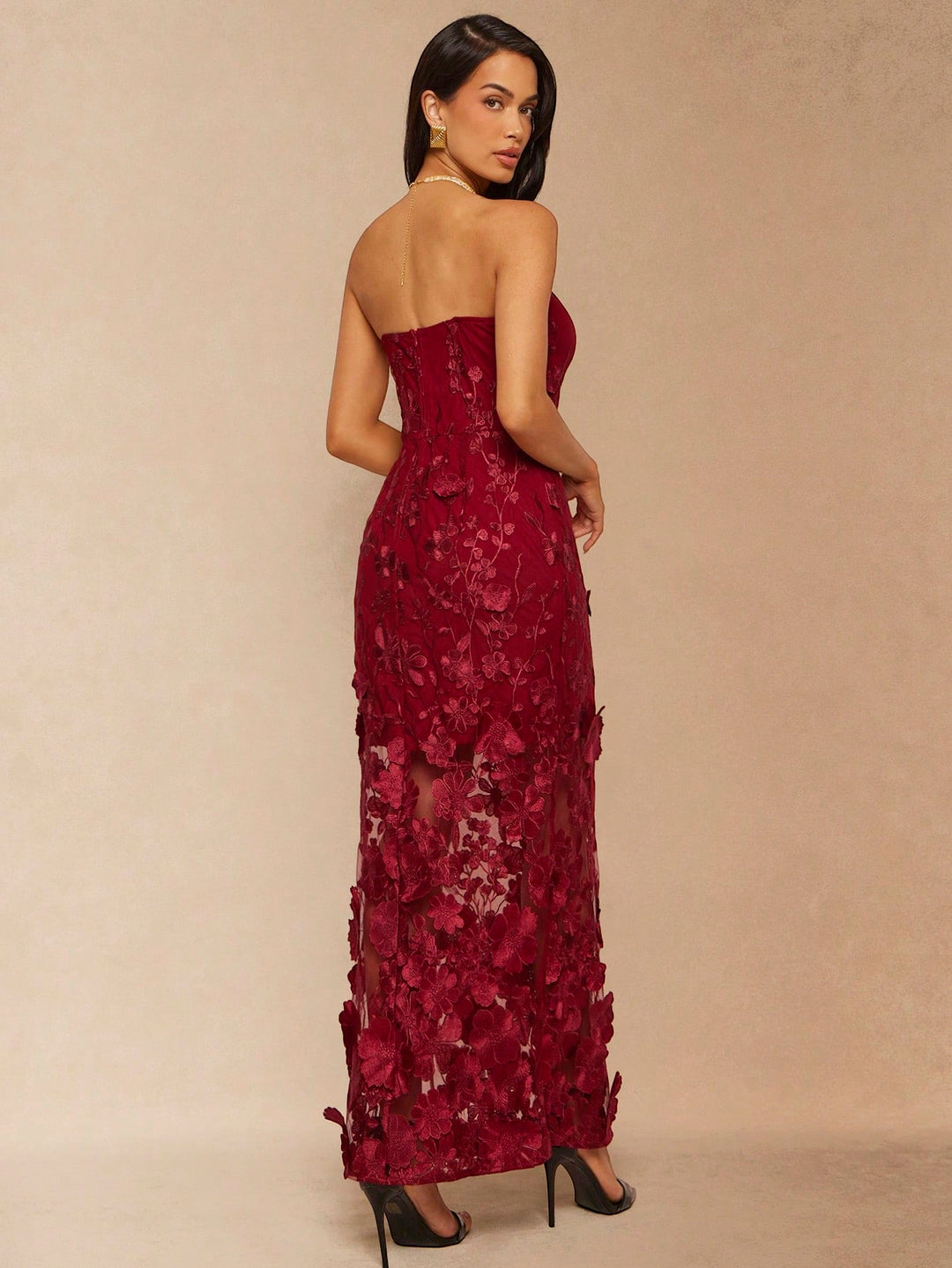 Rochie maxi SHEIN, vișiniu
