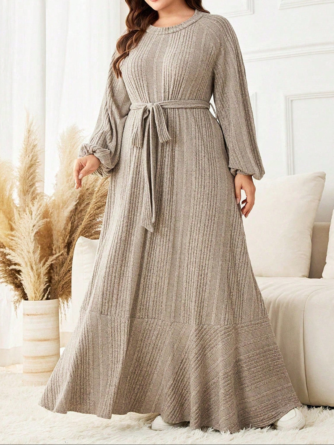 SHEIN maxi ruha, bézs