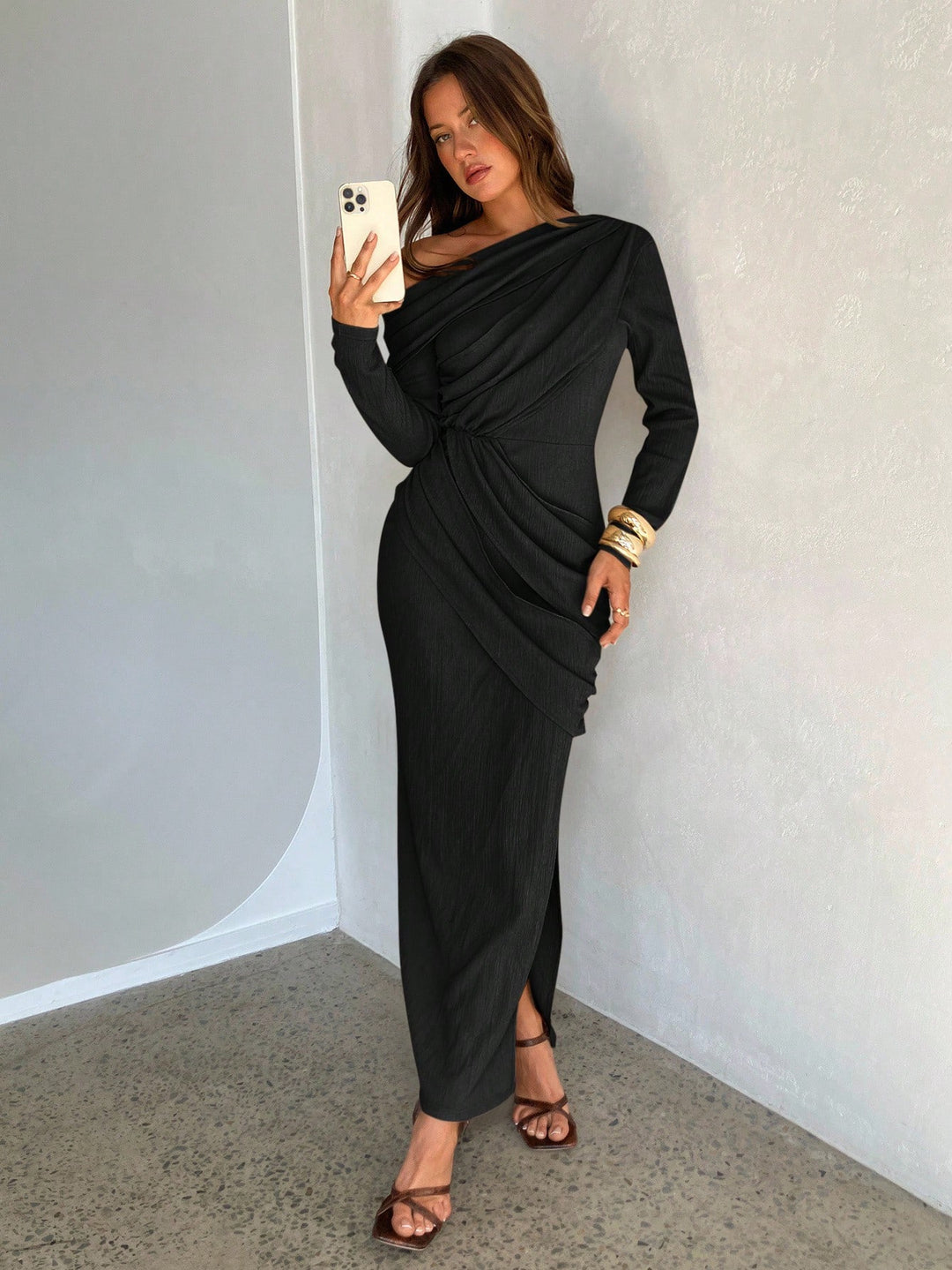 Rochie midi SHEIN, negru