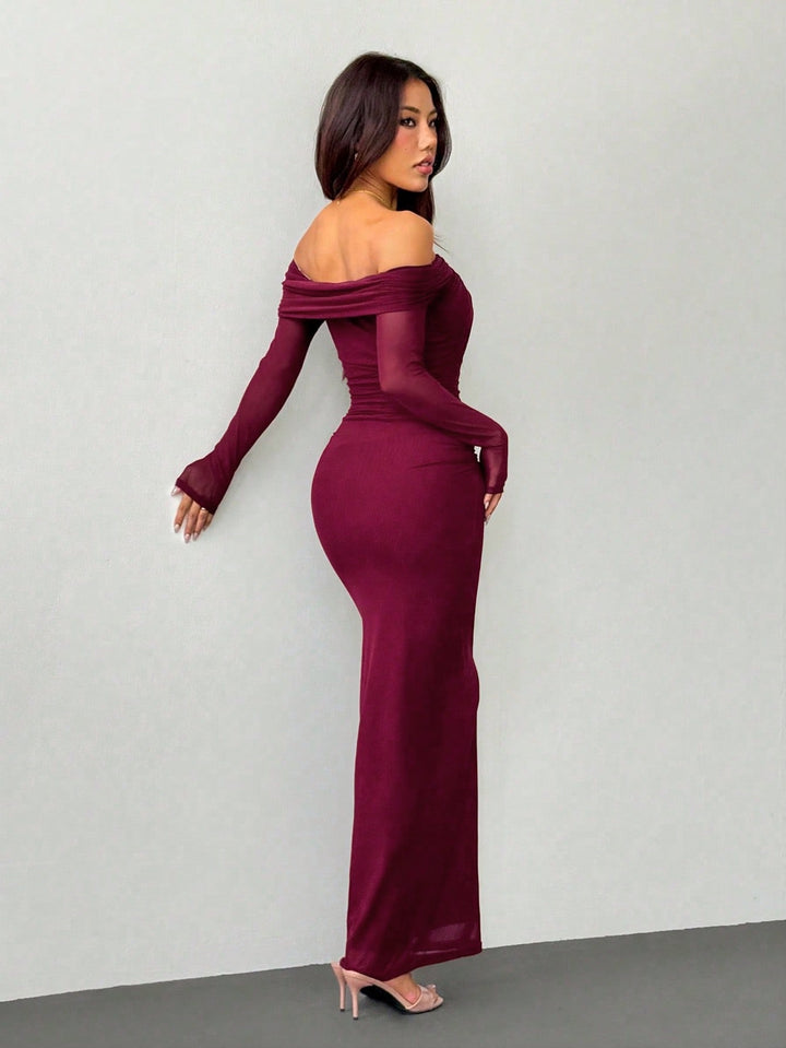 Rochie maxi SHEIN, vișiniu