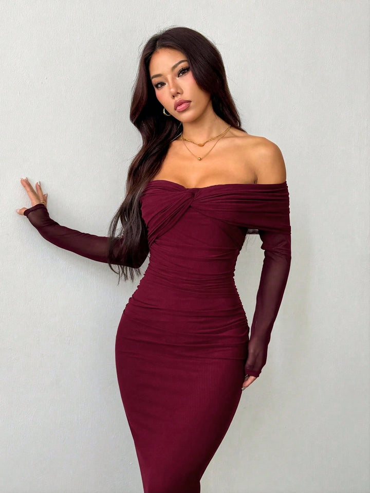 Rochie maxi SHEIN, vișiniu