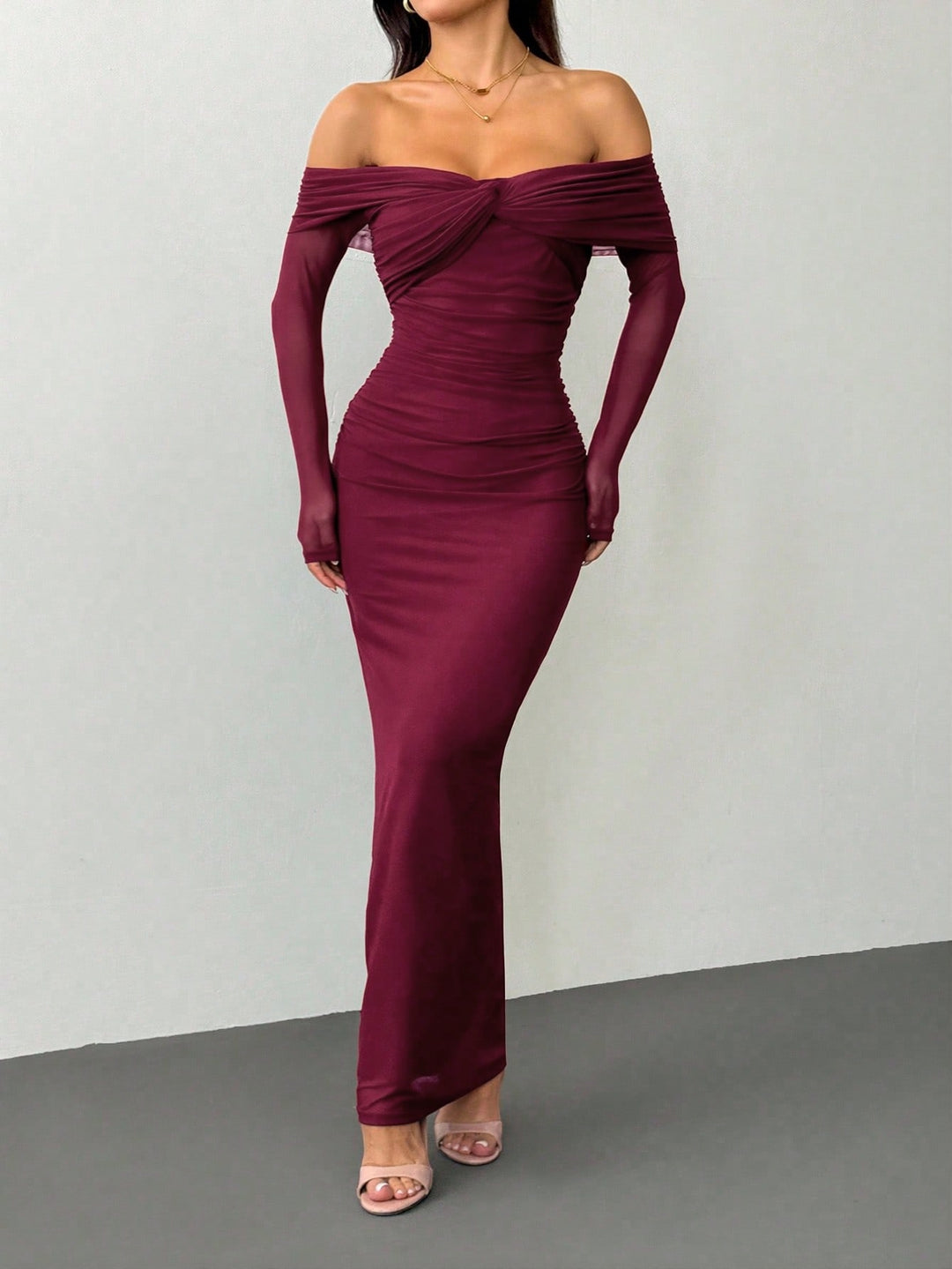 Rochie maxi SHEIN, vișiniu