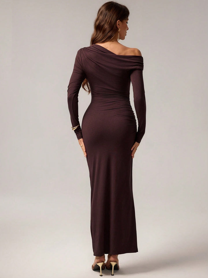 Rochie maxi SHEIN, maro