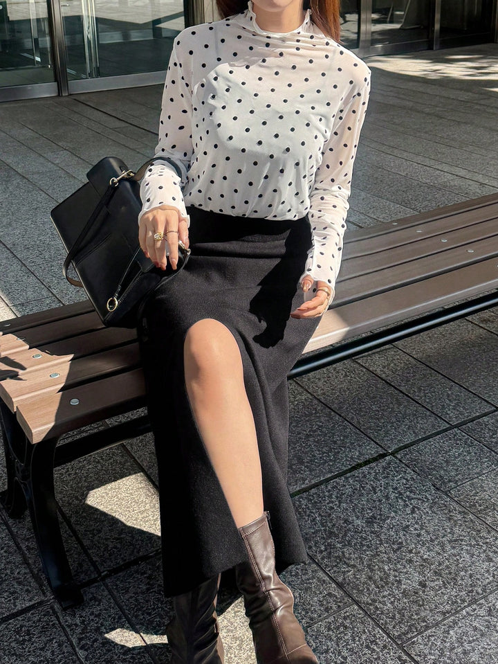 Shein maxi szoknya, fekete