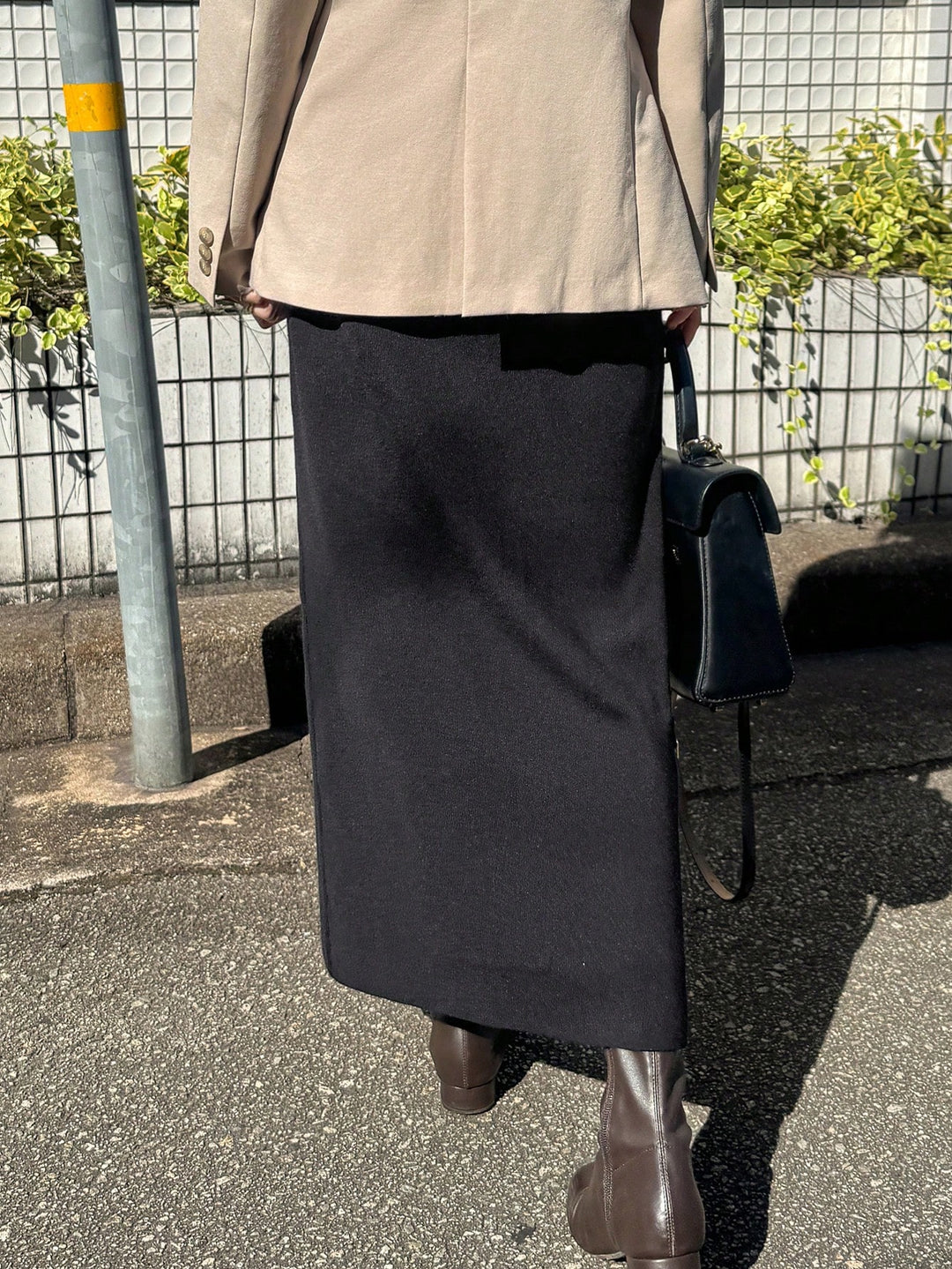 Shein maxi szoknya, fekete