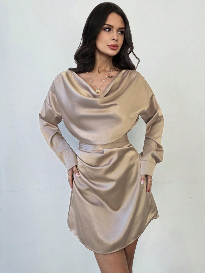 Rochie mini SHEIN, kaki