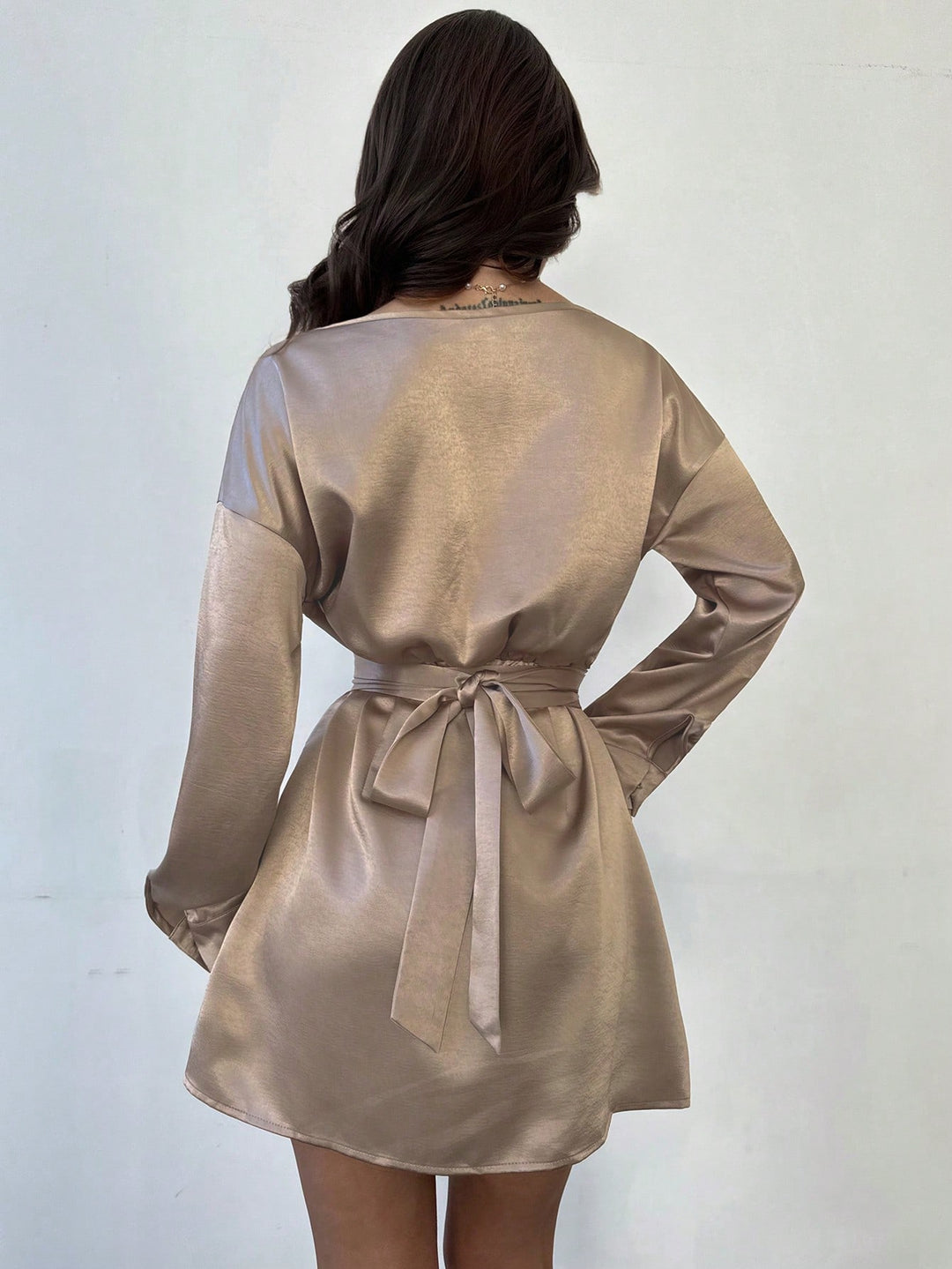 Rochie mini SHEIN, kaki