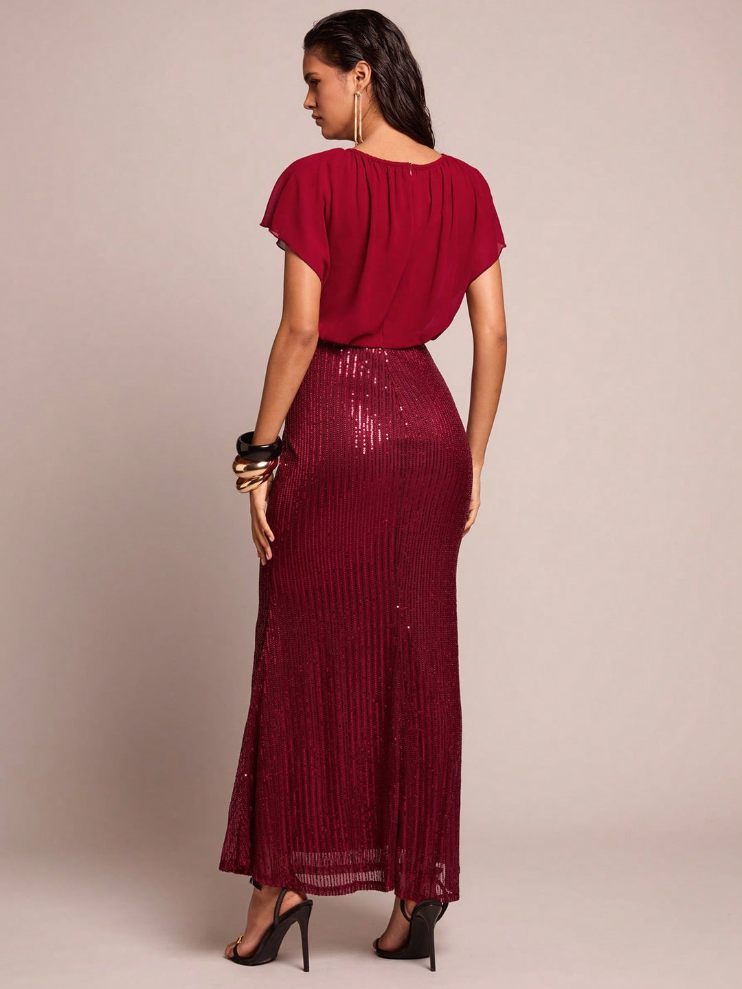 Rochie maxi SHEIN, vișiniu