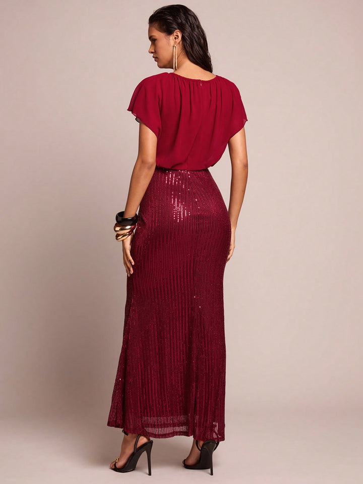 Rochie maxi SHEIN, vișiniu