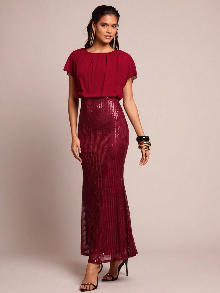 Rochie maxi SHEIN, vișiniu