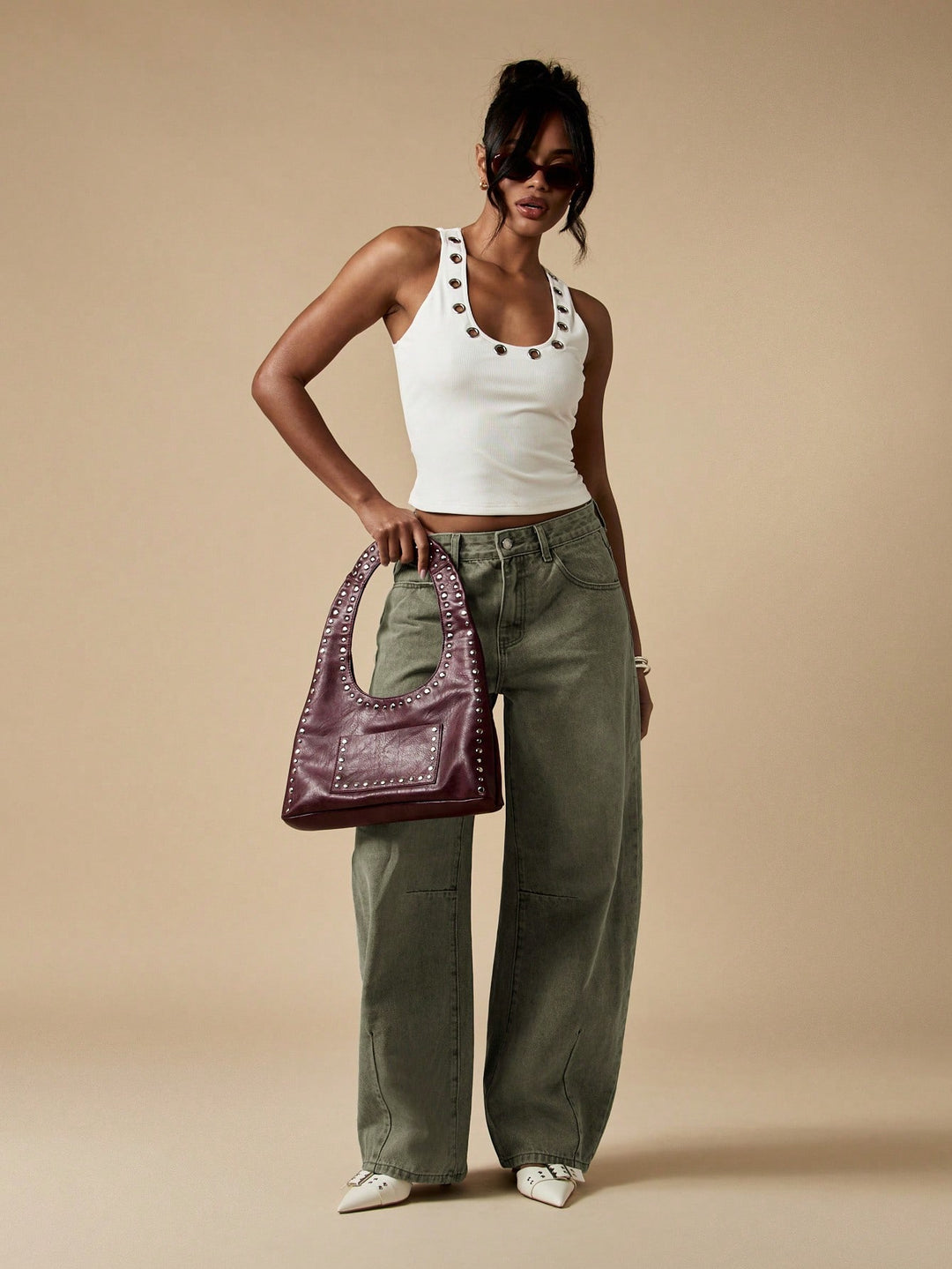 Jeans SHEIN, kaki