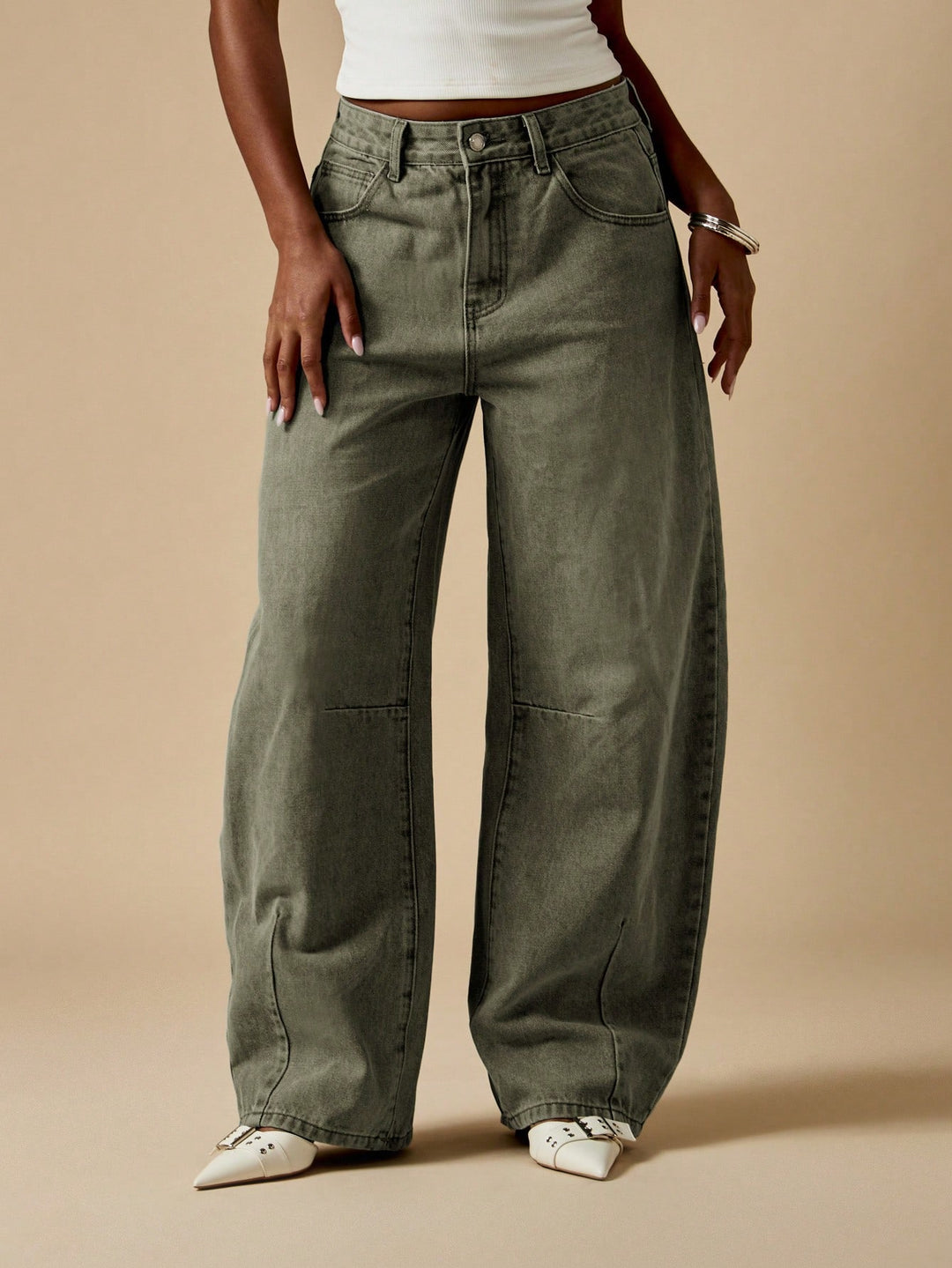 Jeans SHEIN, kaki