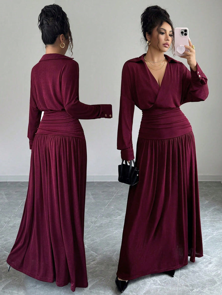 Rochie maxi SHEIN, vișiniu