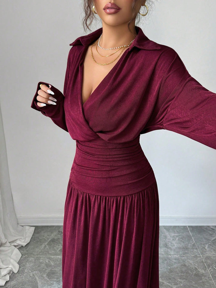 Rochie maxi SHEIN, vișiniu