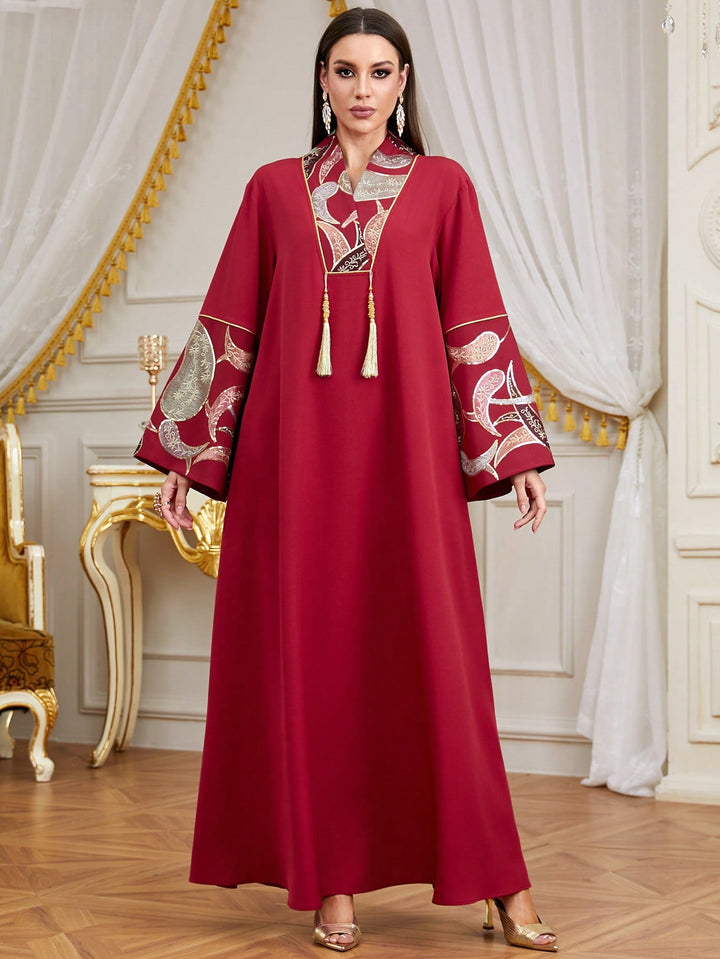 Set caftan și jalabiya SHEIN, roșu