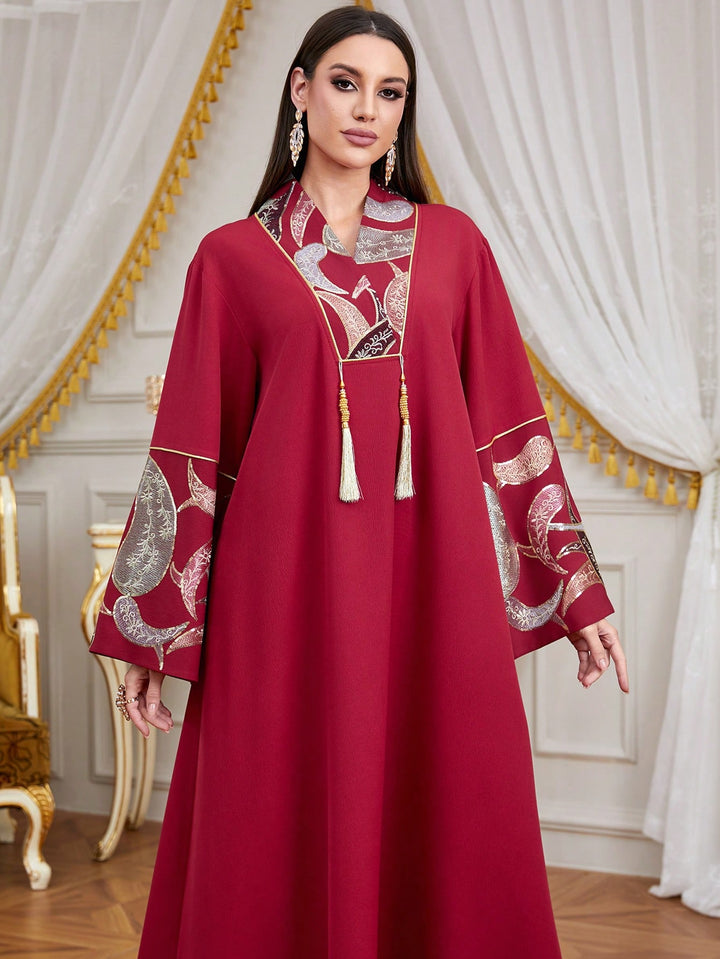 Set caftan și jalabiya SHEIN, roșu