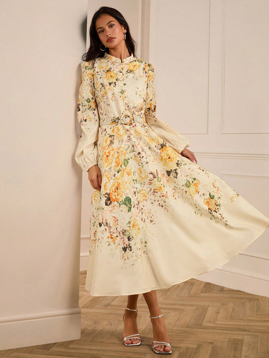 Rochie midi SHEIN, galben