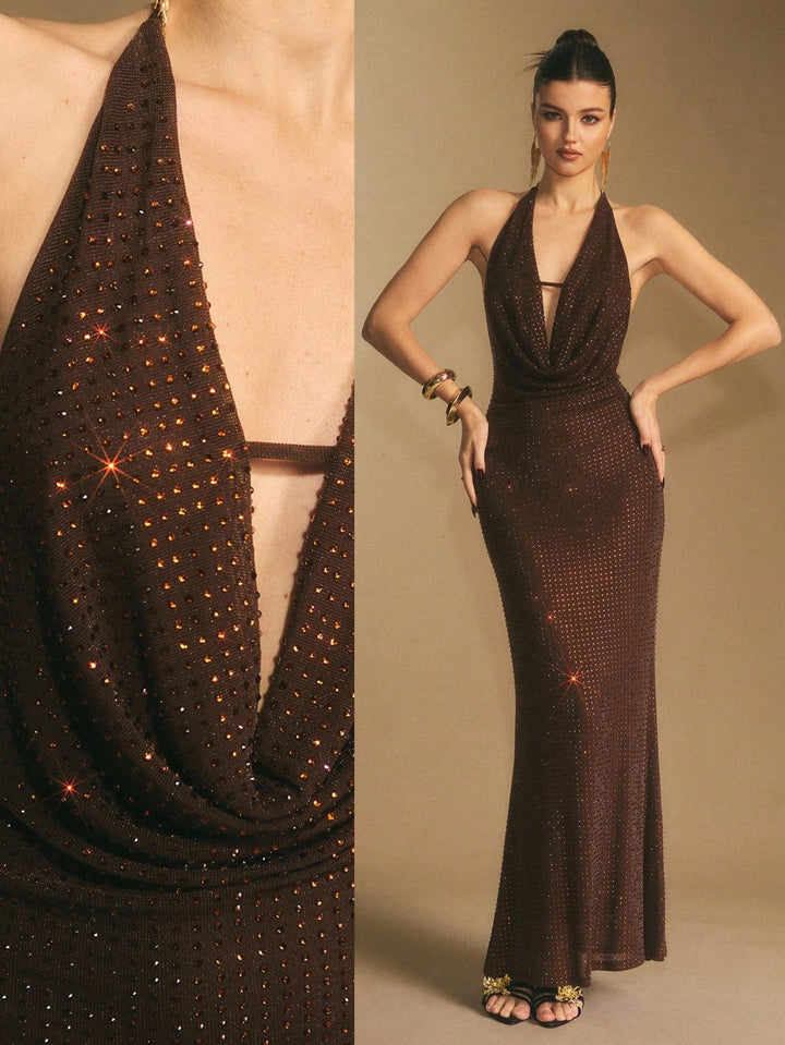 Rochie maxi SHEIN, maro