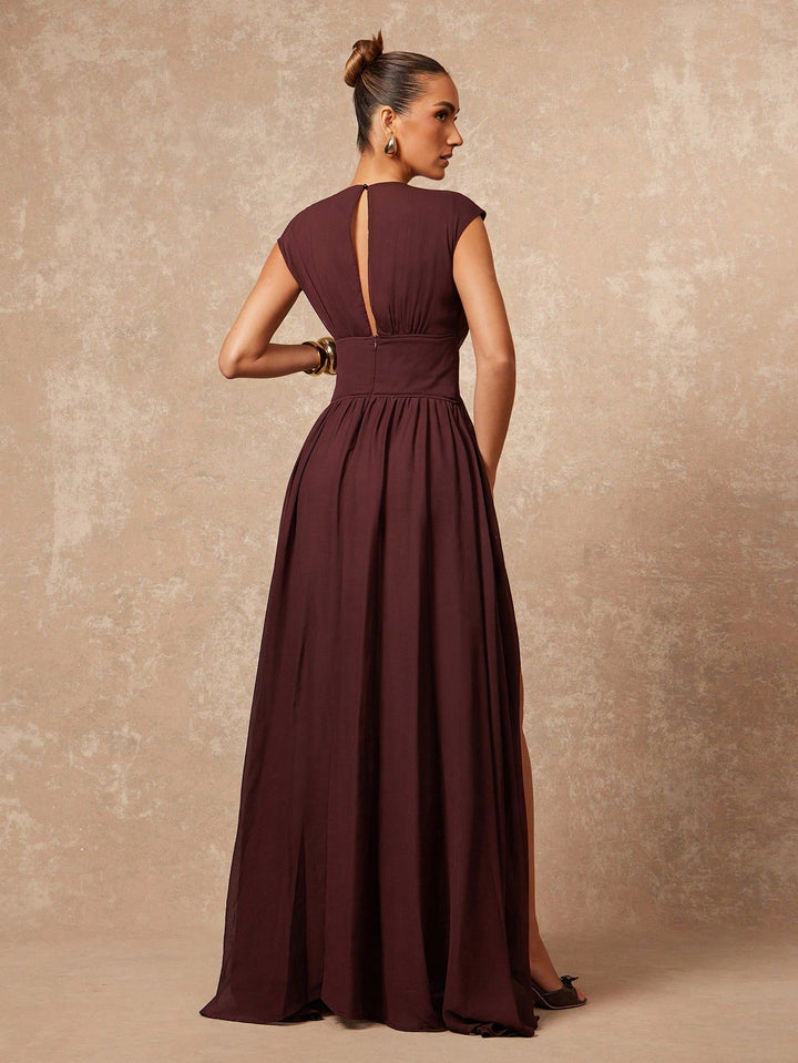 Rochie maxi SHEIN, maro