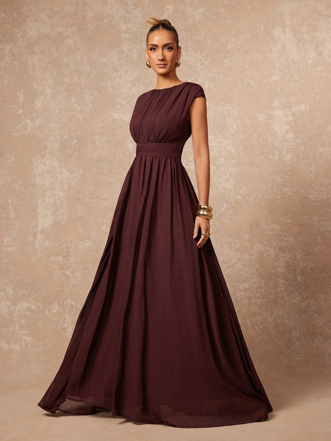 Rochie maxi SHEIN, maro