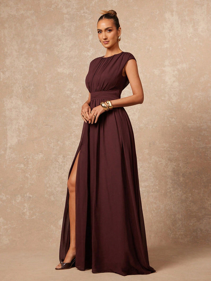 Rochie maxi SHEIN, maro