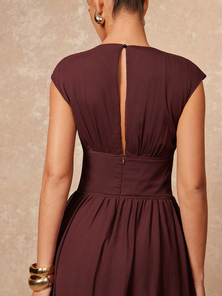 Rochie maxi SHEIN, maro